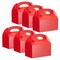 24-Pack Treat Boxes - Candy Gable Boxes for Party Favors, Birthday, Wedding, Baby Shower (Red, 6.2x3.5x3.6 In)